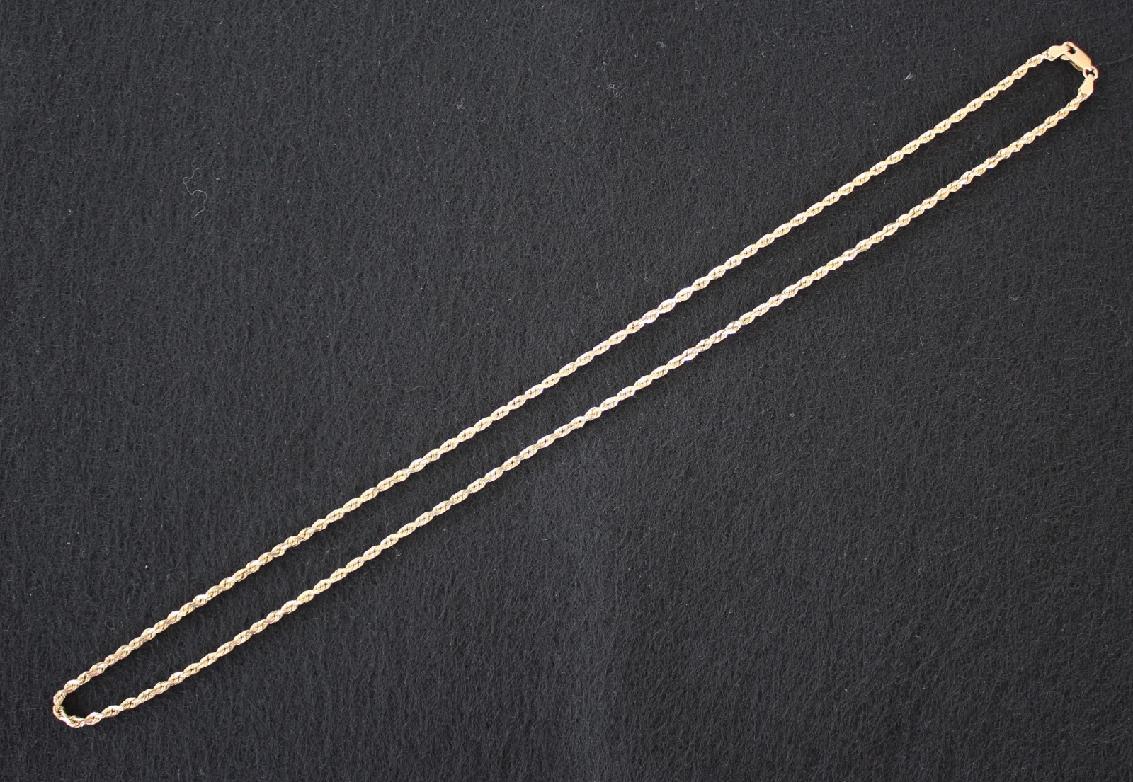 10K Yellow Gold 3mm ROPE Chain 24″ Necklace, 11.1 grams, Signed Midas 104 10k
