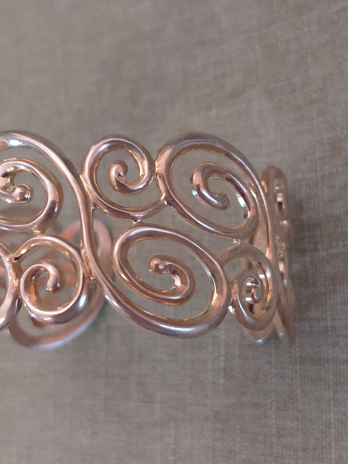 Ross Simons Sterling Silver 925 Wide Cuff Bracelet Open Scroll