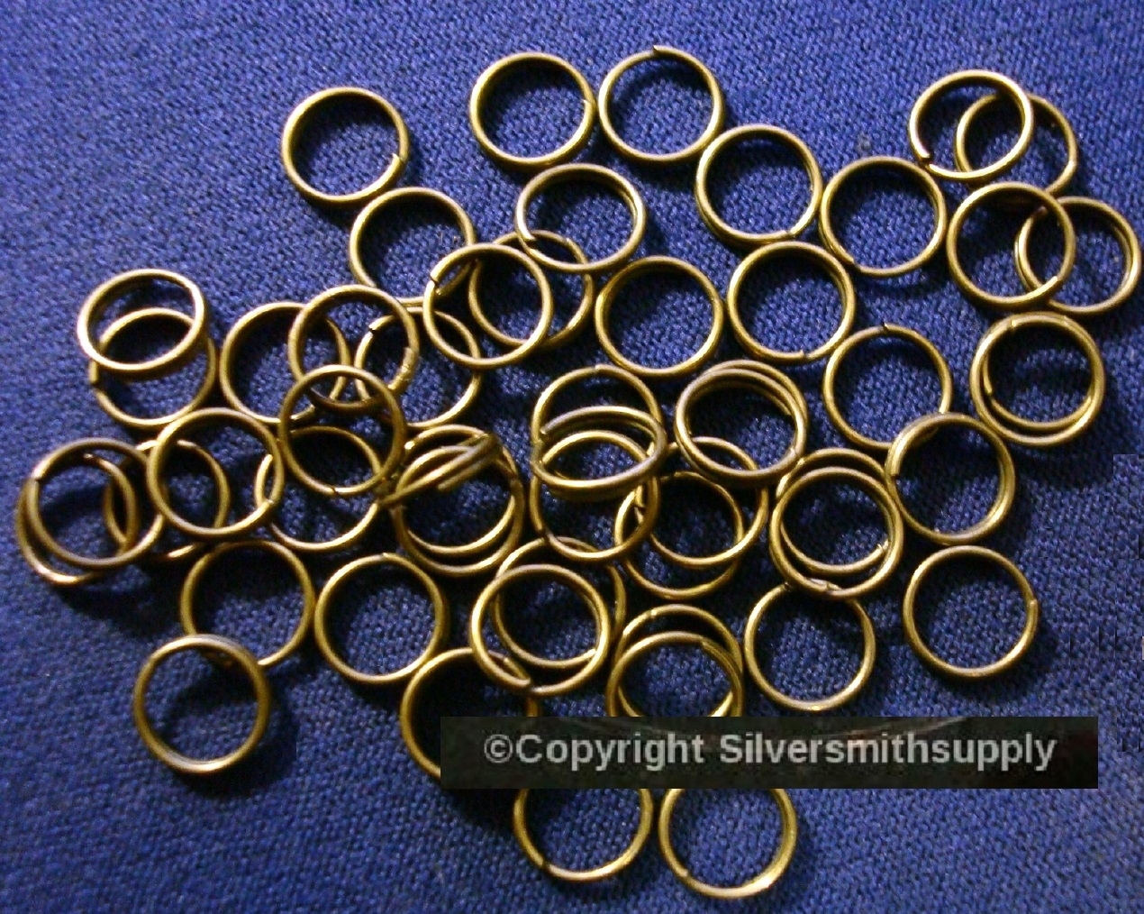 7mm Bronze plated split rings jump rings 50 pcs charm attachment clasp fpc077