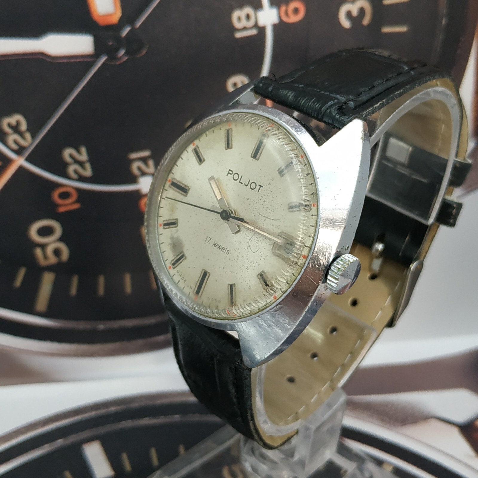 Dress Men’s Watch POLJOT Vintage USSR Mechanical SERVICED Retro Soviet Union ☭