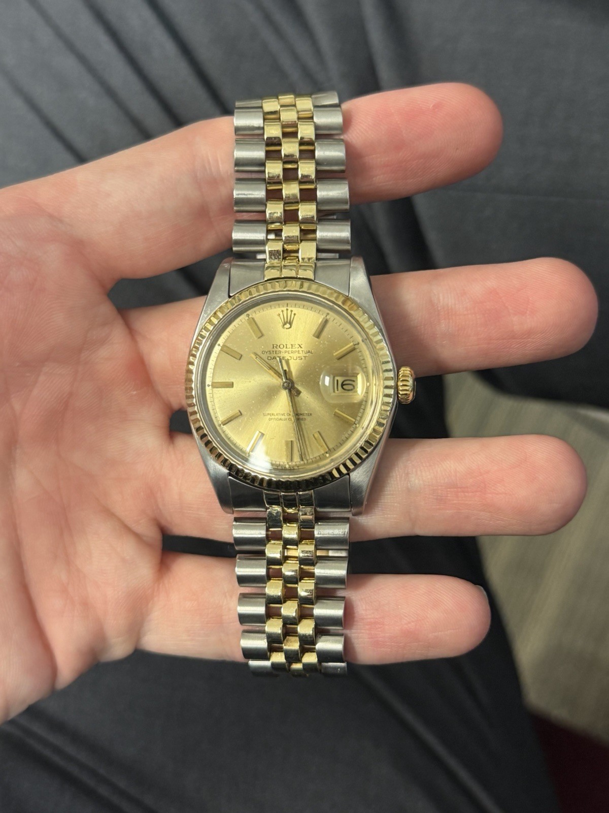Rolex Datejust 1601/3 Two Tone Steel Yellow Gold 36mm Automatic Caliber 1570