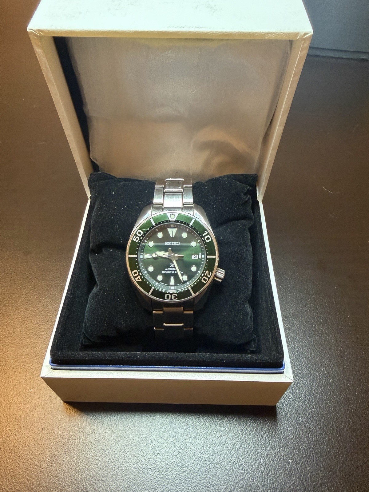 Seiko Men’s Prospex Diver Scuba SBDC081 Watch Green Automatic Analog