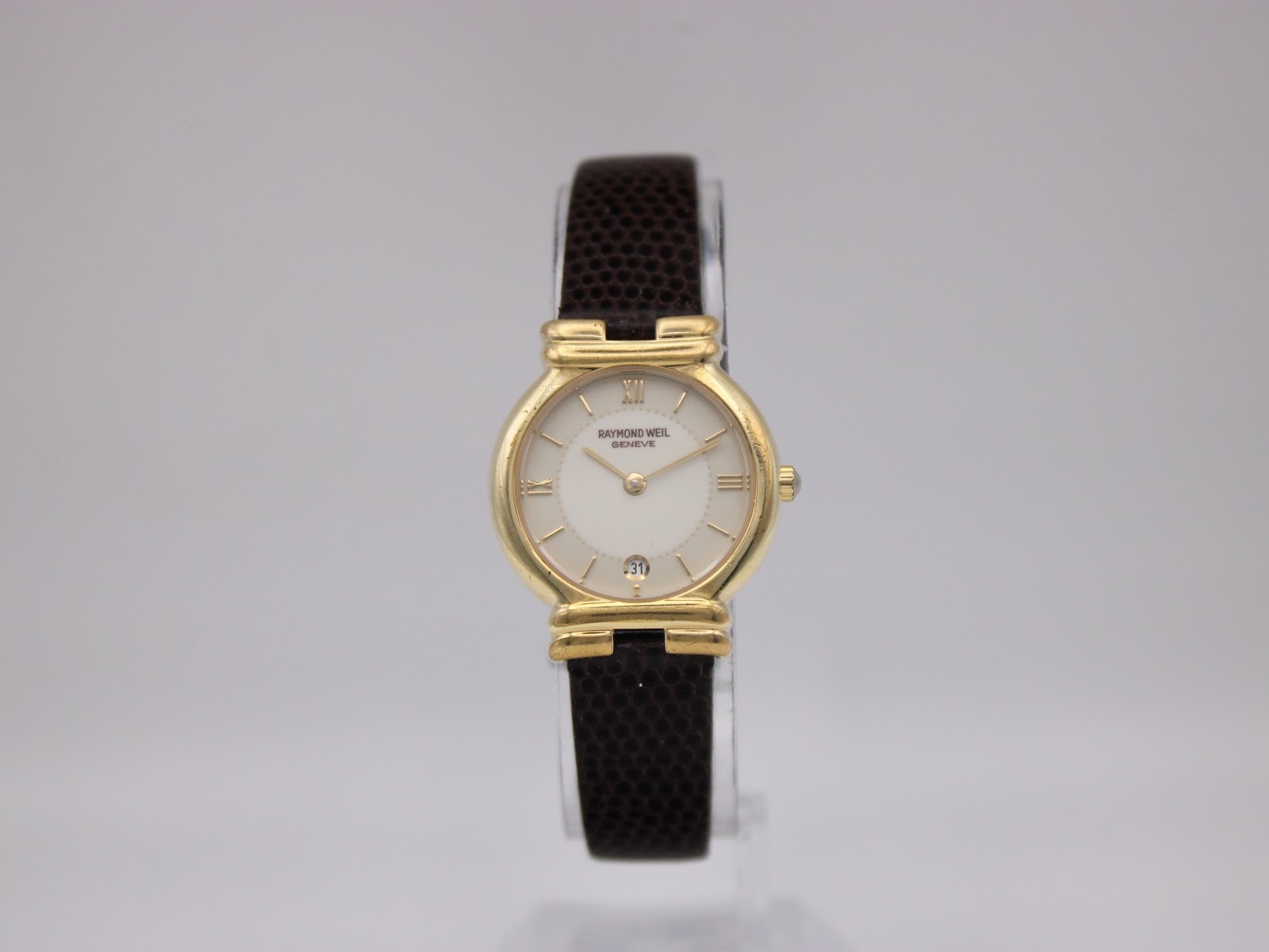 Raymond Weil Geneve 9932 ladies 18K gold electroplated Swiss quartz watch with w