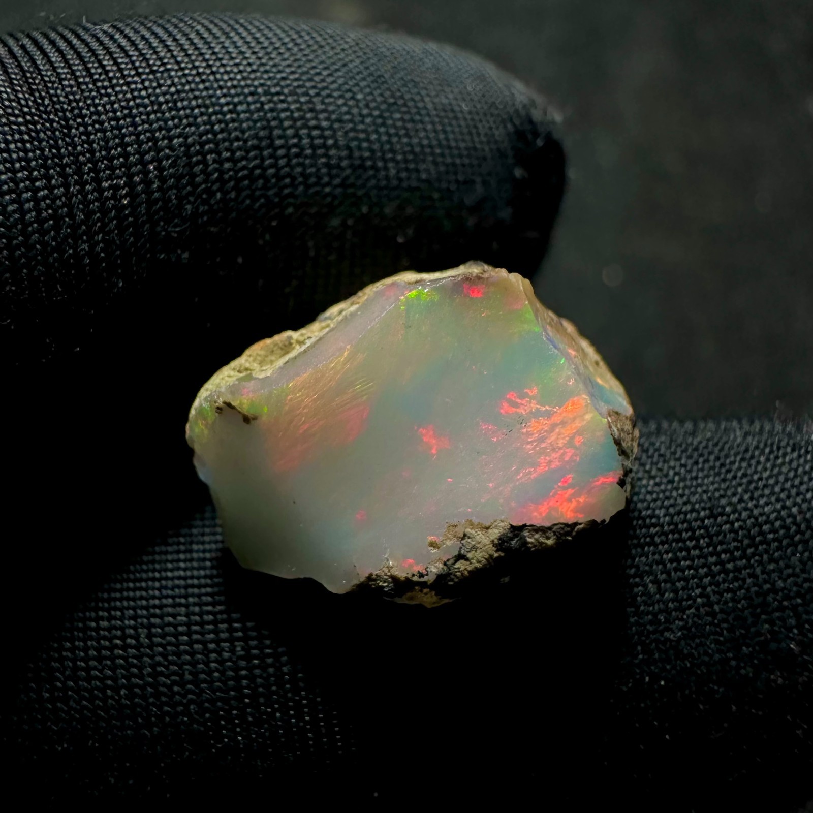 6.45 CTS Natural Ethiopian Opal Rough, Multi Fire Opal Gemstone, Welo Opal Raw.