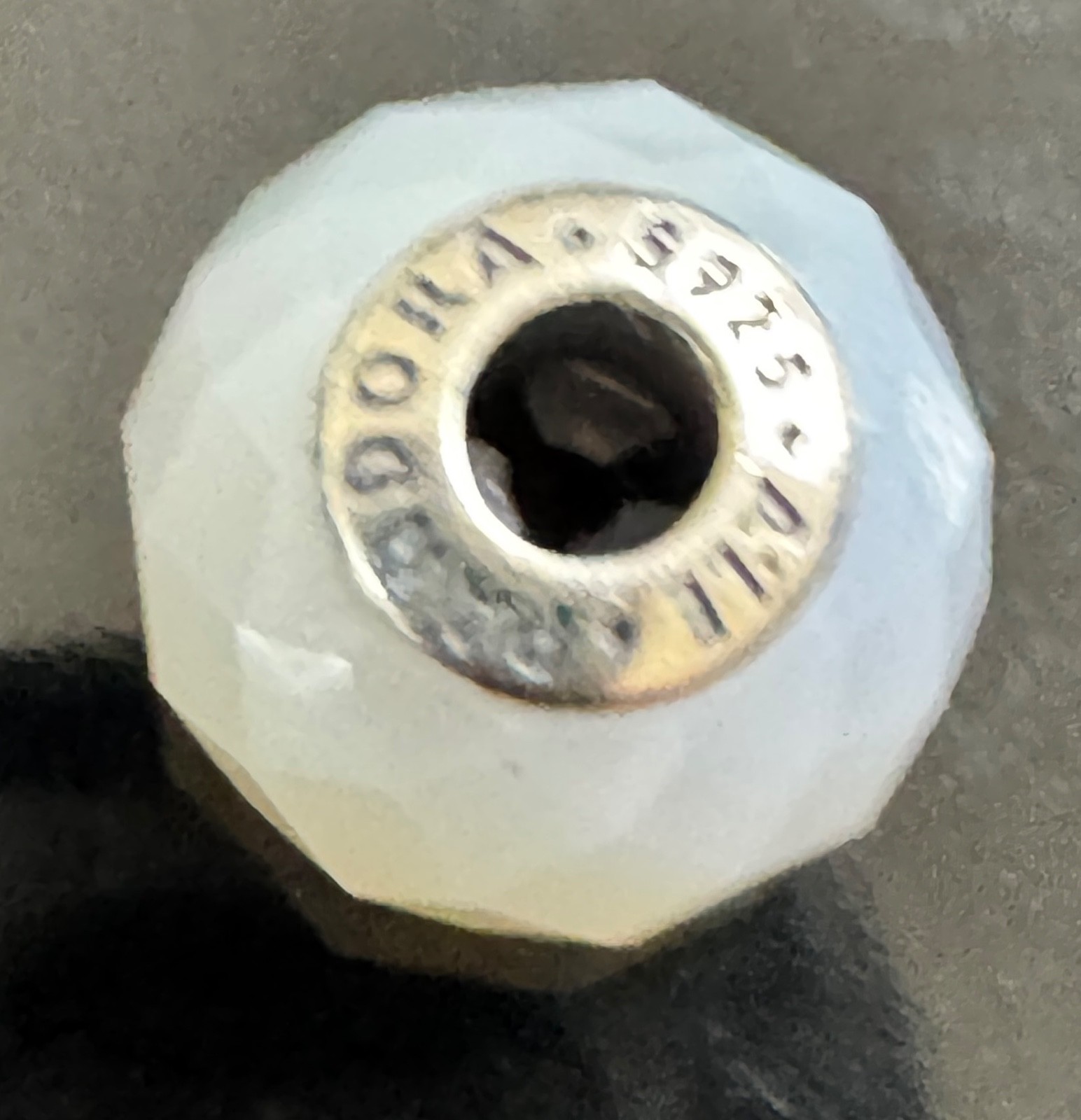 Pandora ESSENCE Collection Patience Charm with Faceted Blue Lace Agate 796044BLA