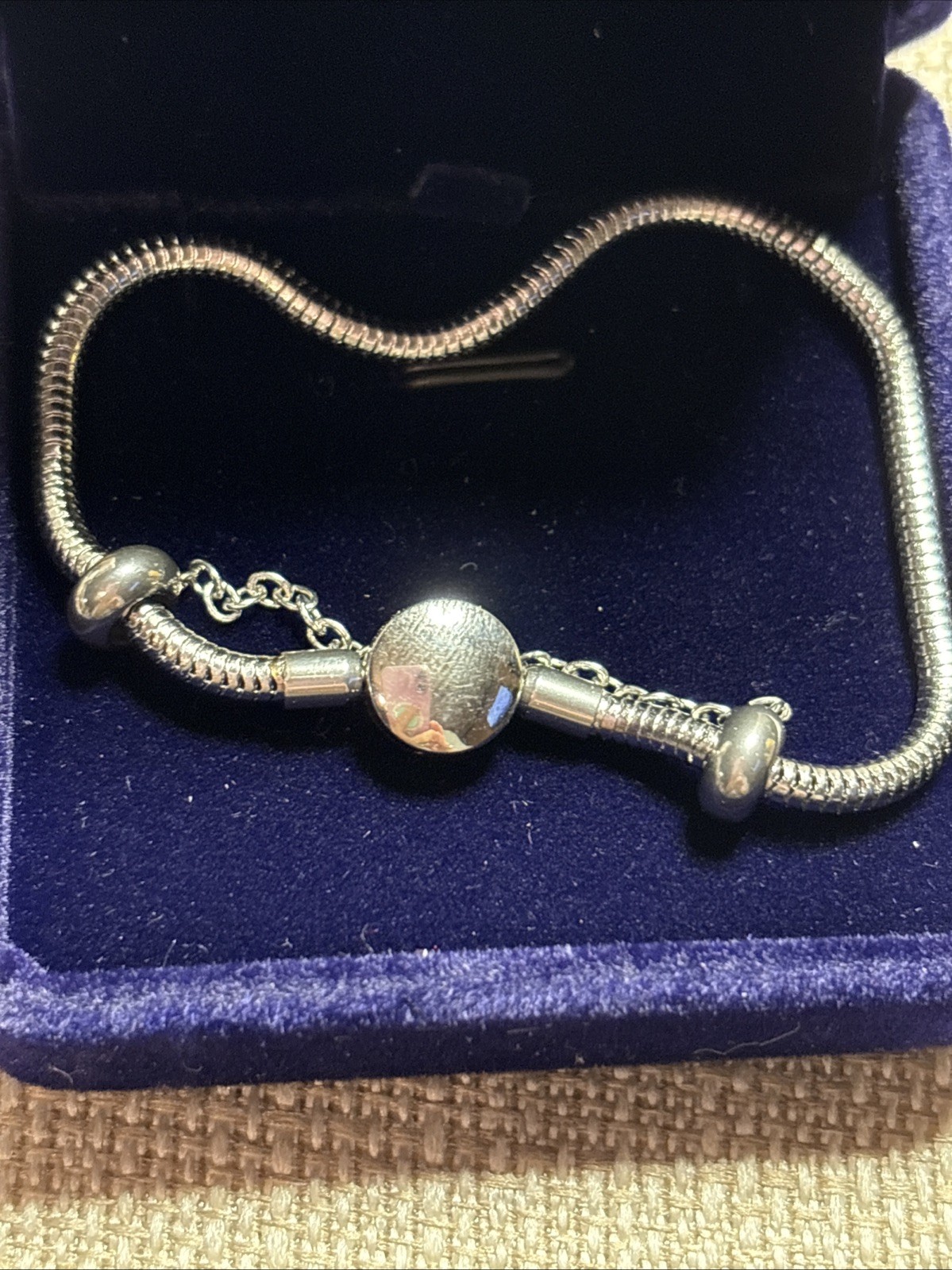 GNOCE Silver Metal Charm Bracelet approx 7in