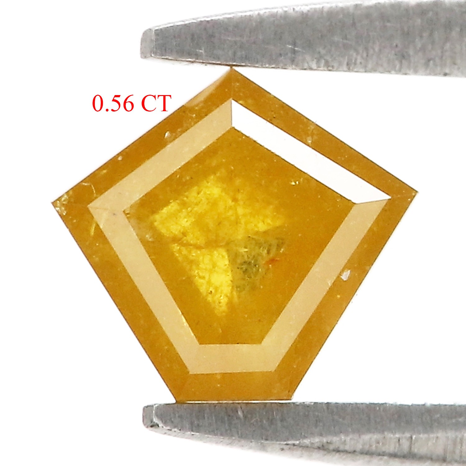0.56 Ct Natural Loose Pentagon Shape Diamond 5.40 MM Yellow Color Diamond KQ2468