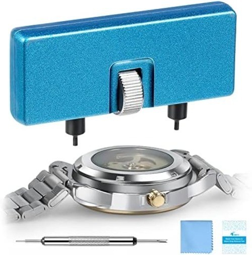 Adjustable Rectangle Watch Back Case Cover Opener Remover Wrench Repair Kit Tool