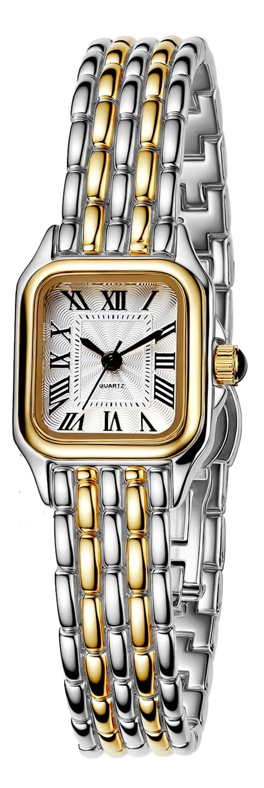 Women’s Watch, Vintage Square Classic Luxury Watch with Roman Numerals Quartz…