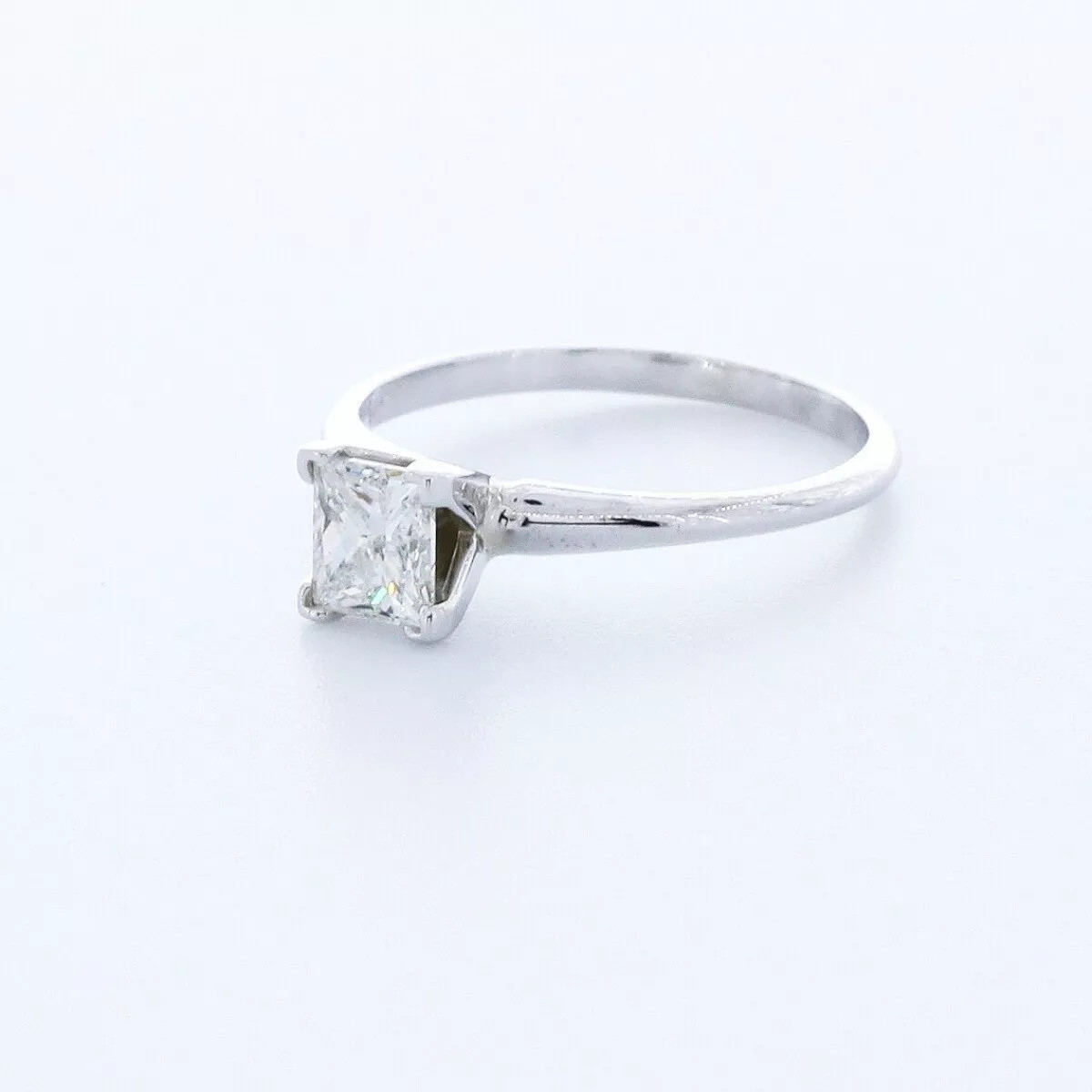 Solitaire Engagement Ring 14K Gold 1.21 Carat Princess Lab-Grown Diamond H VS2