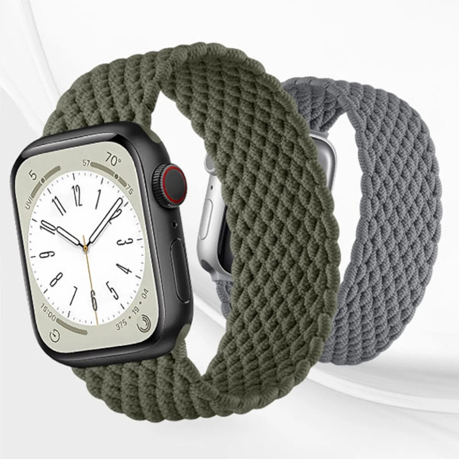 Braided Solo Loop Watch Band For Apple iWatch 38mm 40mm 41mm 42mm 44mm 45mm 49mm