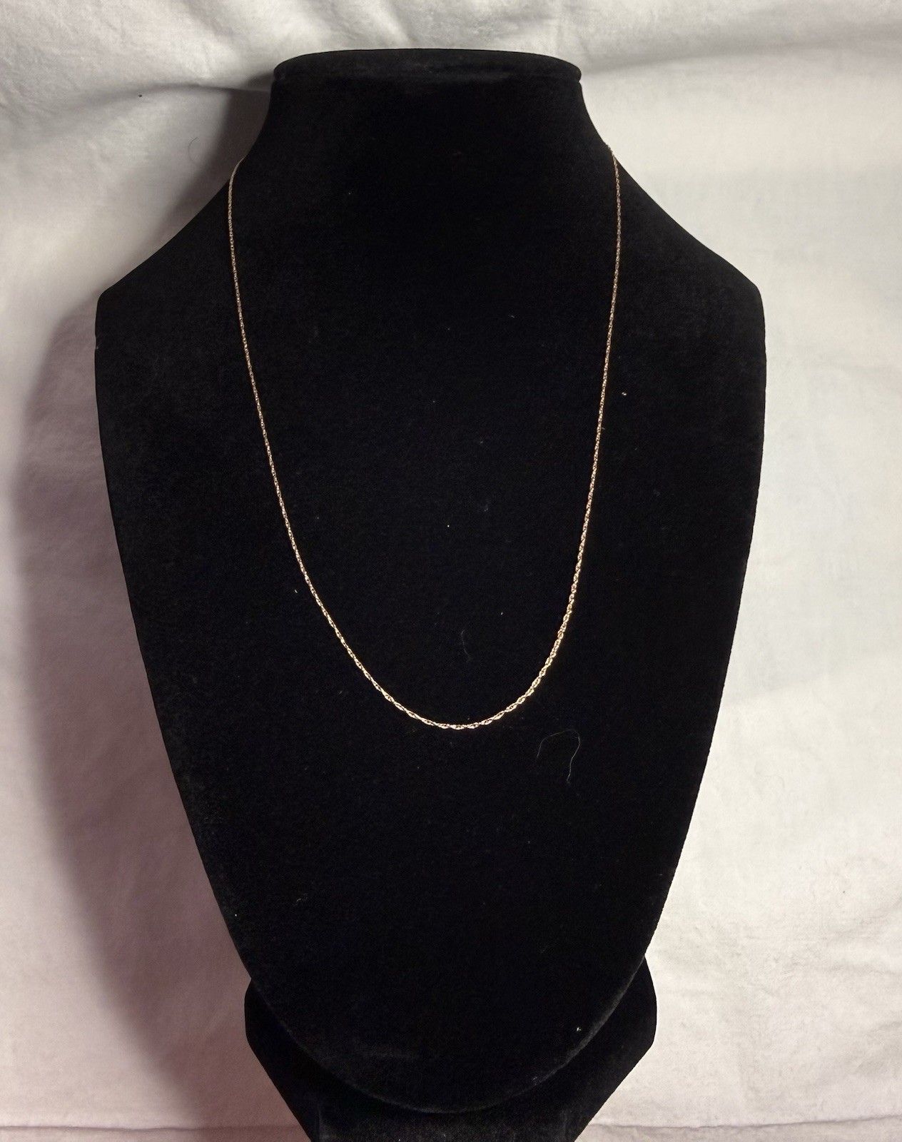 Delicate and Dainty 14k Rose Gold 18” Chain – 0.5g of 14K Gold