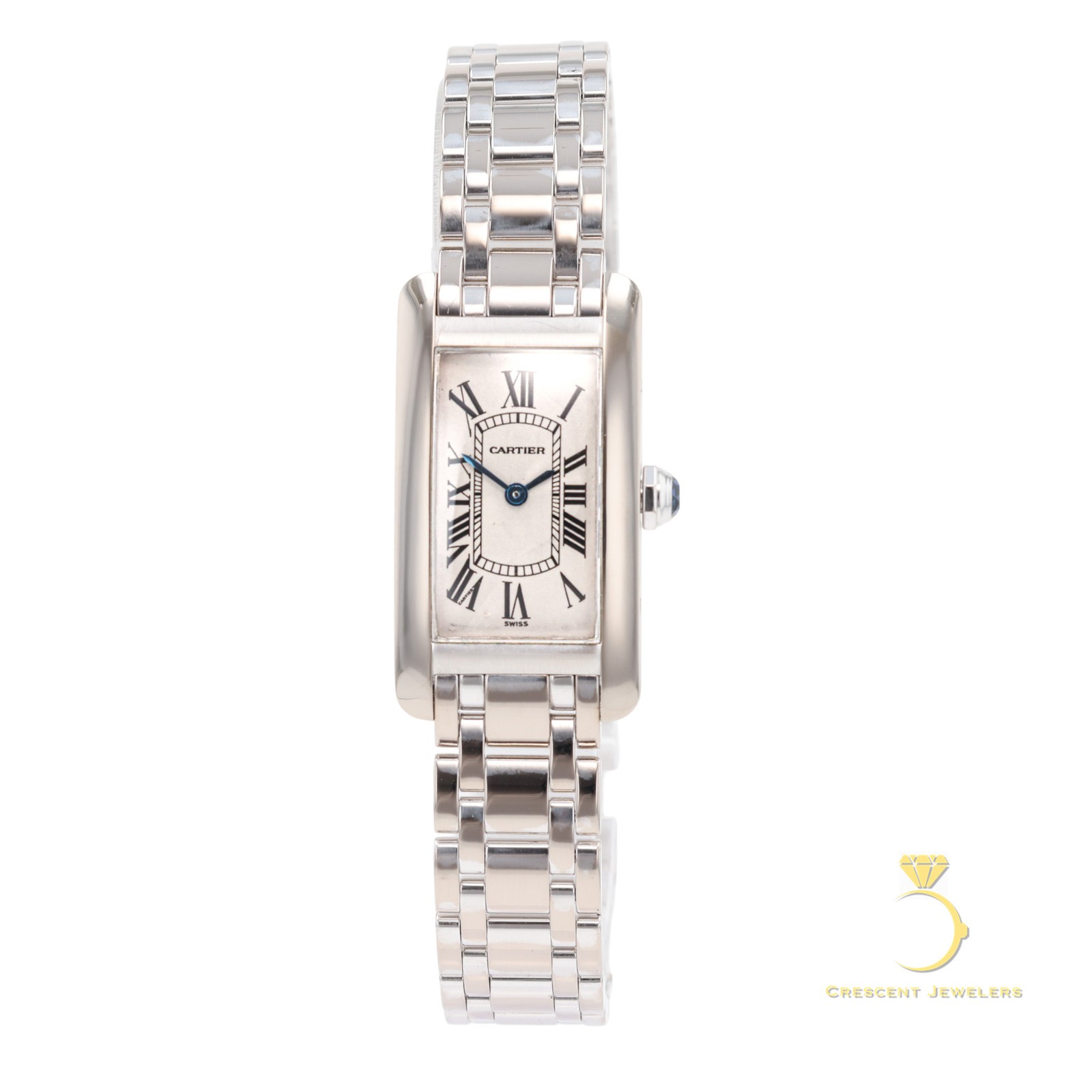 Cartier Tank Americaine – Ref. W26019L1 – 19mm * 35mm White Gold