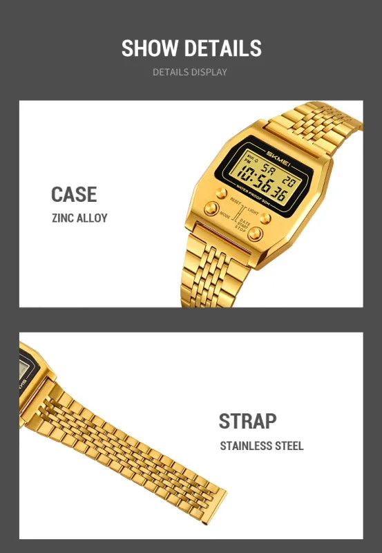 SKMEI 2460 Fashion Brand Men’s Electronic Watch Multifunction Luminous Calendar