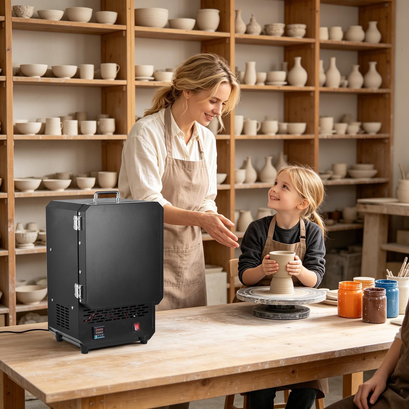 1500W 110V Electric Melting Furnace Tabletop Kiln 1200℃ Carbon Steel for Jewelry