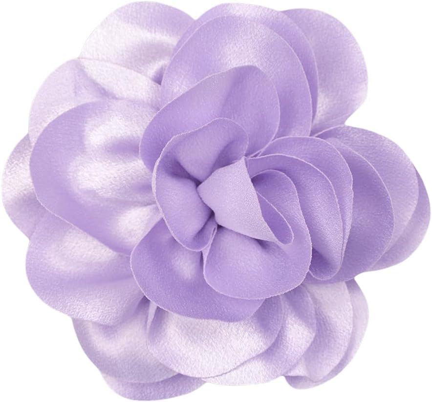 Large Rose Flower Brooches Chiffon Camellia Brooch Lapel Pins Hair Clips Hat Pin