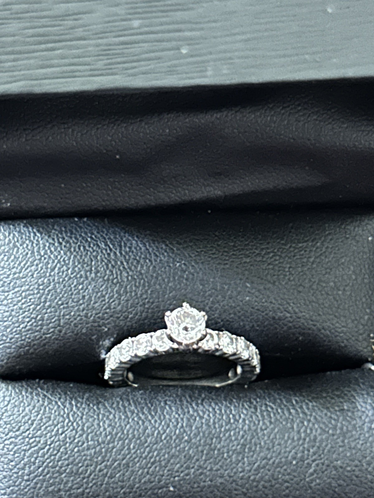 0.45ct Round Diamond E SI2 14k White Gold Engagement Ring Sz 4.75