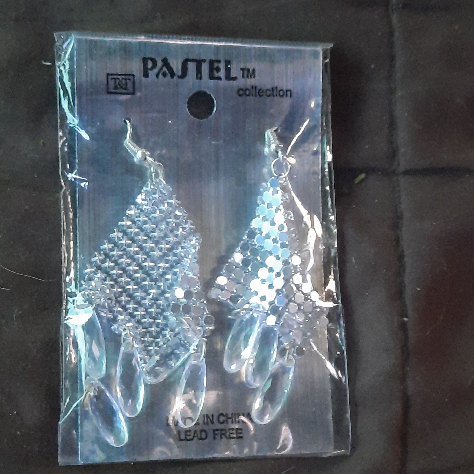 PASTEL Dangle Hook Earrings Silver Tone Metal Coin Theme Lead-Free Lot 3 Pairs