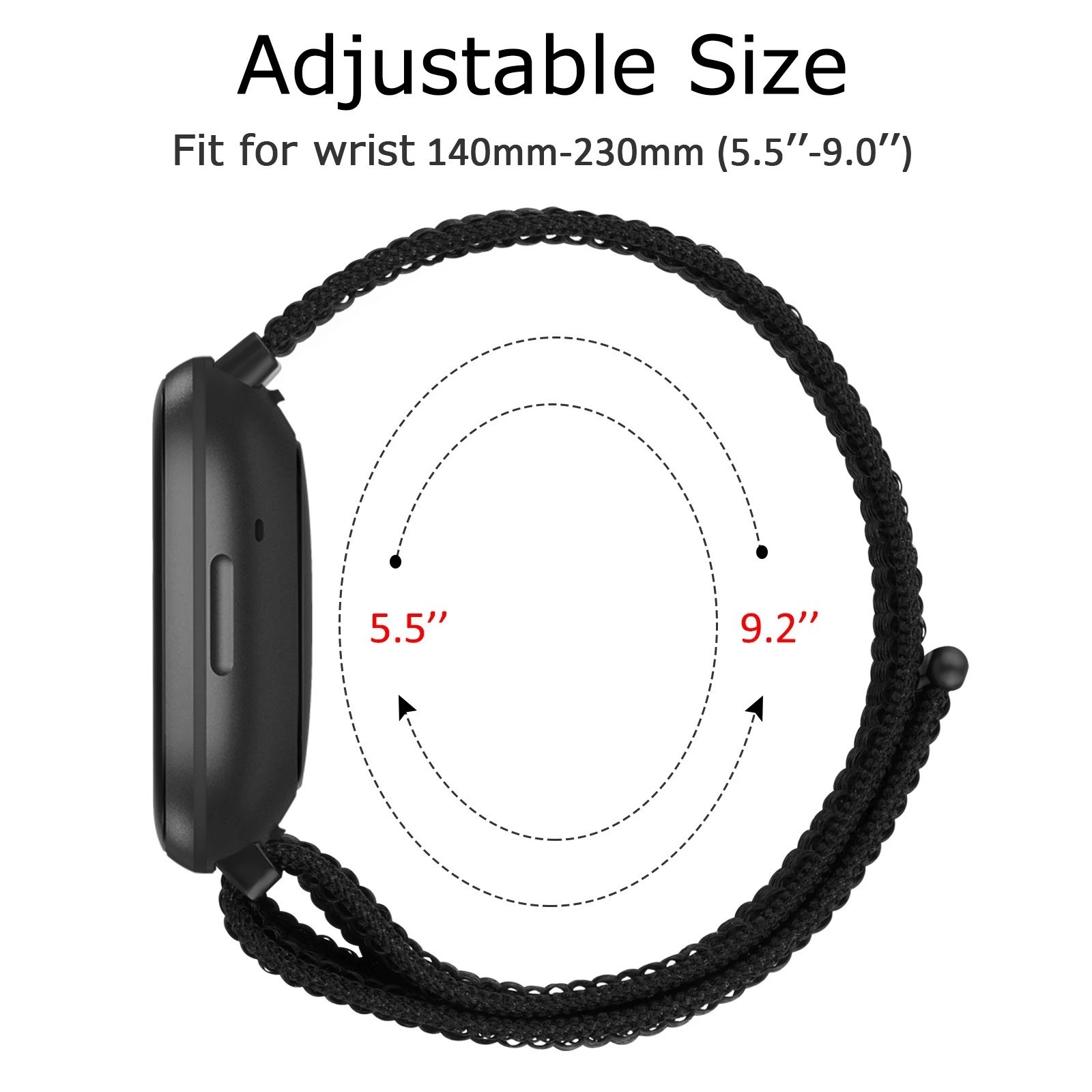 Nylon Watch Band For Fitbit Versa 3/Versa 4/Sense/Sense 2 Strap Wristband Strap