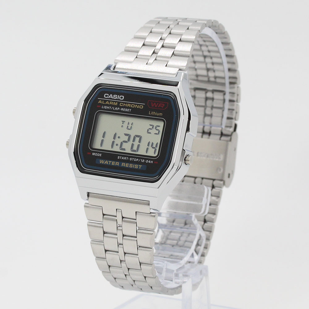 CASIO QUARTZ A159WA-N1JH A159 Series Quartz Digital Clear/Black Silver