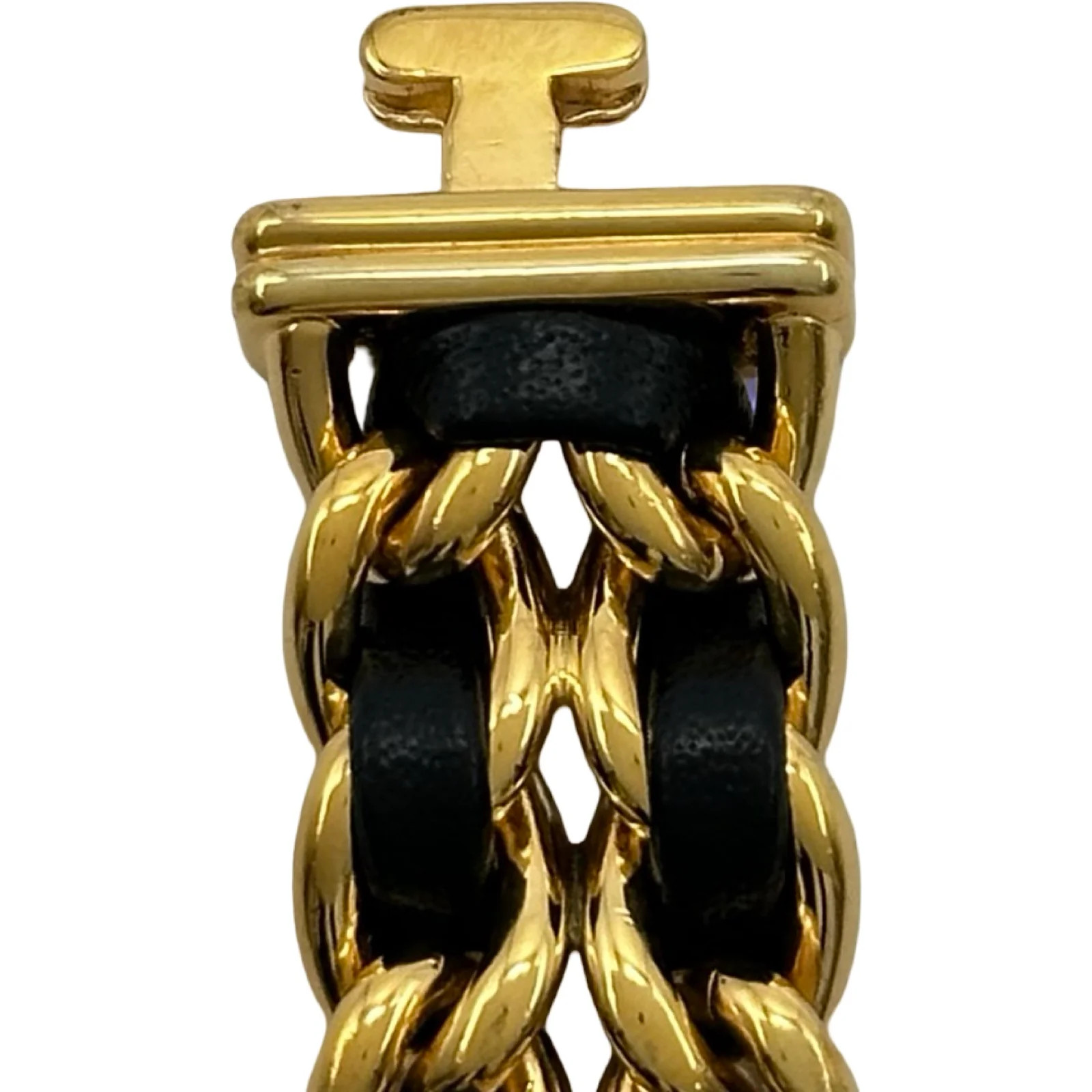 Chanel Première S H0001 20mm Gold Black Dial Quartz Watch OKW2254