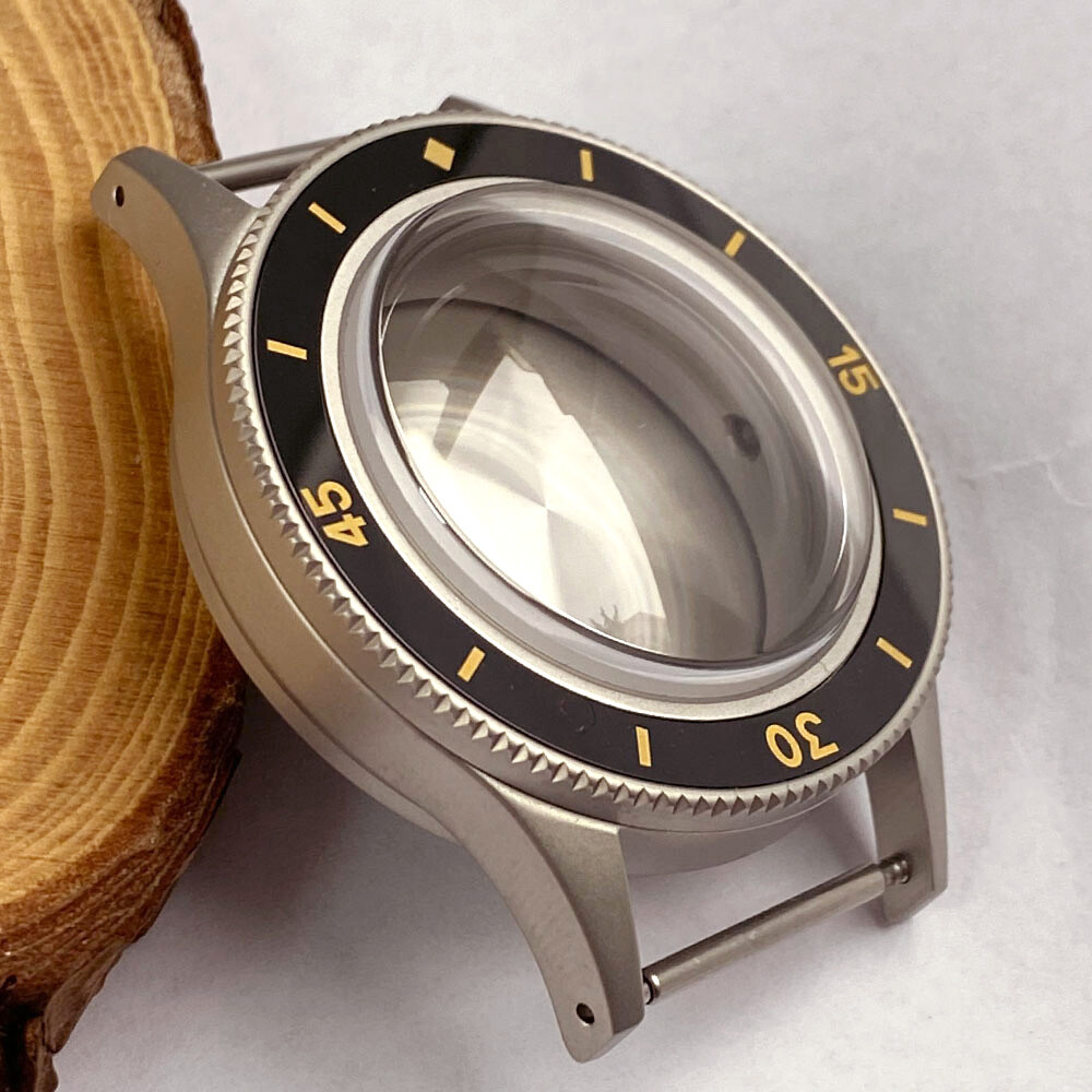 Vintage For 50-Fathoms 200M Dive Watch Case Dial Fit NH35A PT5000 Domed Sapphire