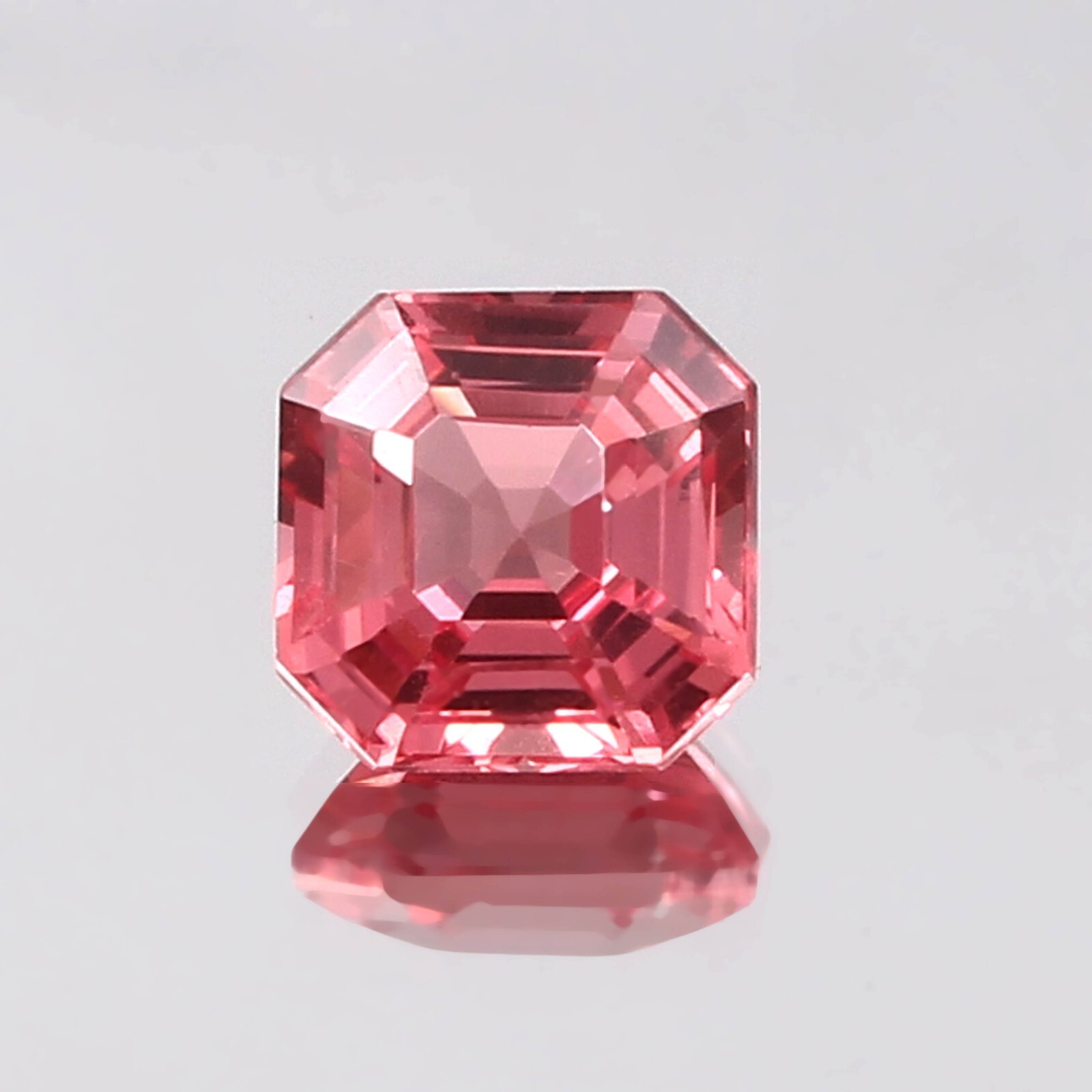 Natural Flawless Ceylon Padparadscha Sapphire Asscher Cut 9×9 MM Loose Gemstone
