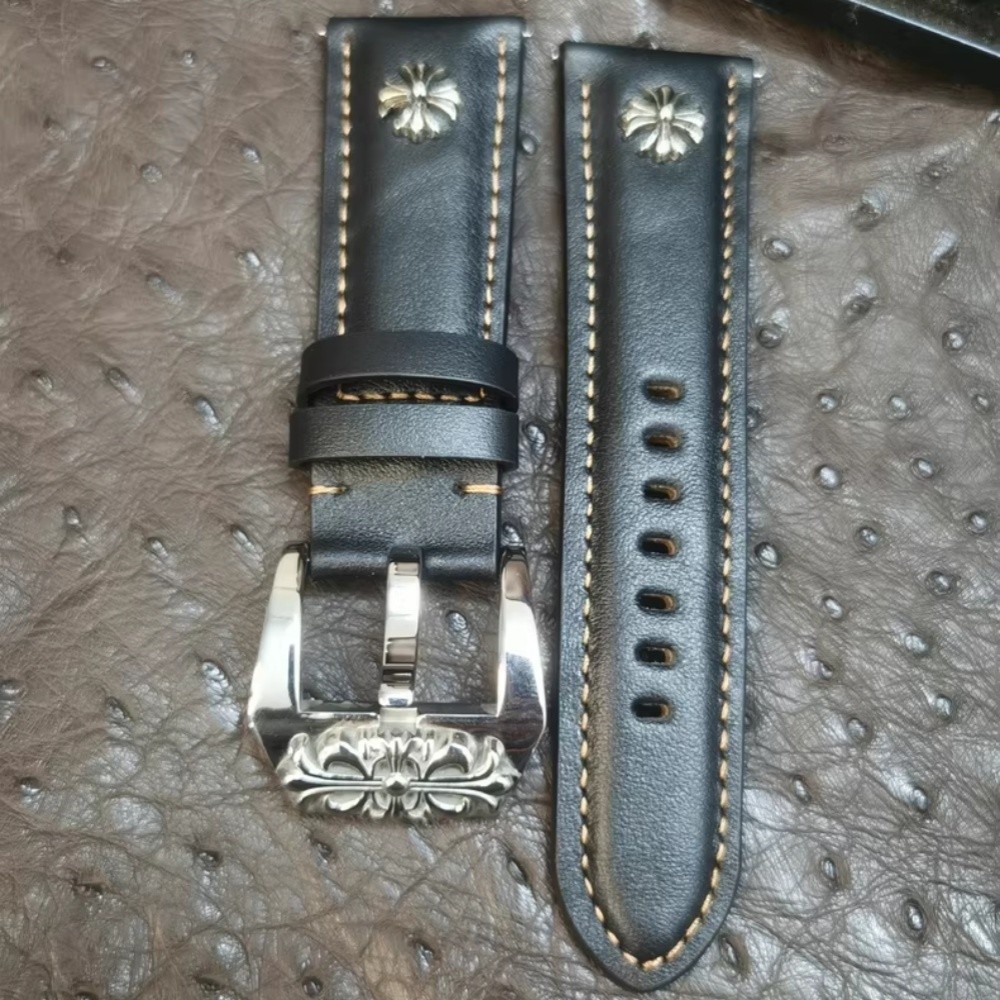 Luxury Handmade Genuine Cowhide Leather Watch Band Strap For 18mm-28mm Optional