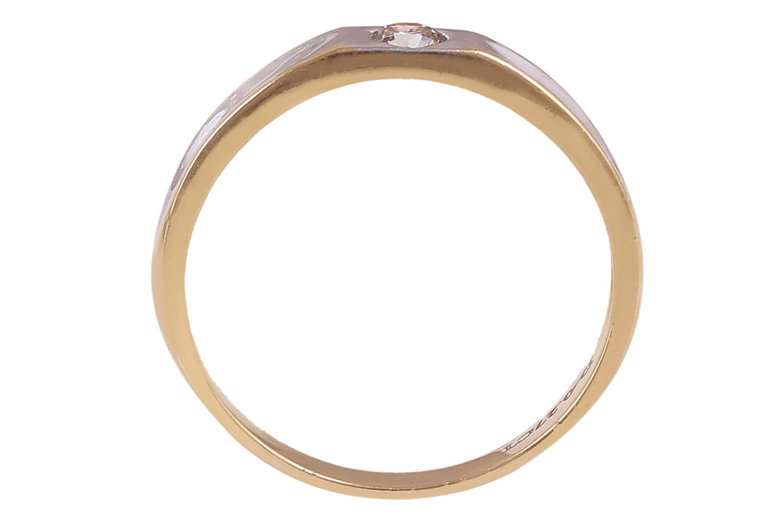 0.27 Cts Round Brilliant Cut Diamond Unisex Wedding Band Ring In 750 18K Gold
