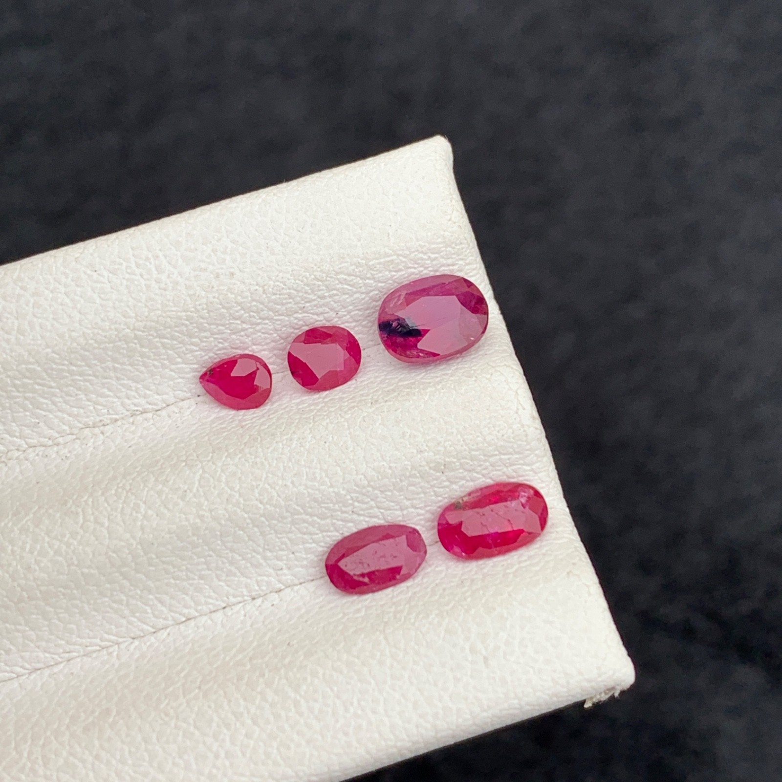 Natural Ruby Parcel 2.73 Ct Afghanistan Red Ruby Lot Oval Pear Cut Loose Gemston