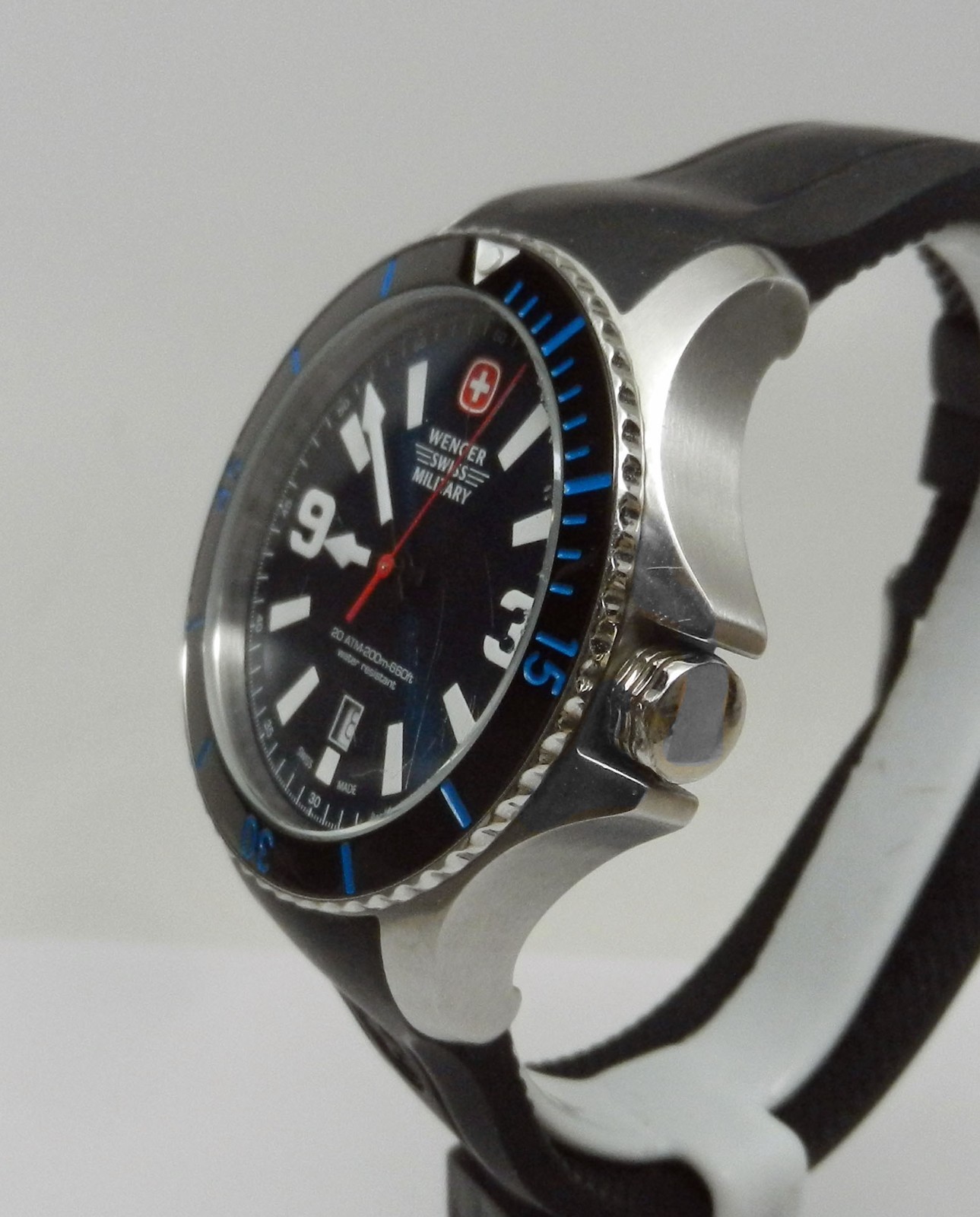 Wenger Swiss Made Military Seaforce Men’s 43mm Army Blue Dial 20 ATM 200M Watch