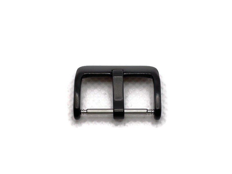 Black Watch Strap Buckle, Stainless Steel, 3mm Wide Tongue, 16mm to 30mm