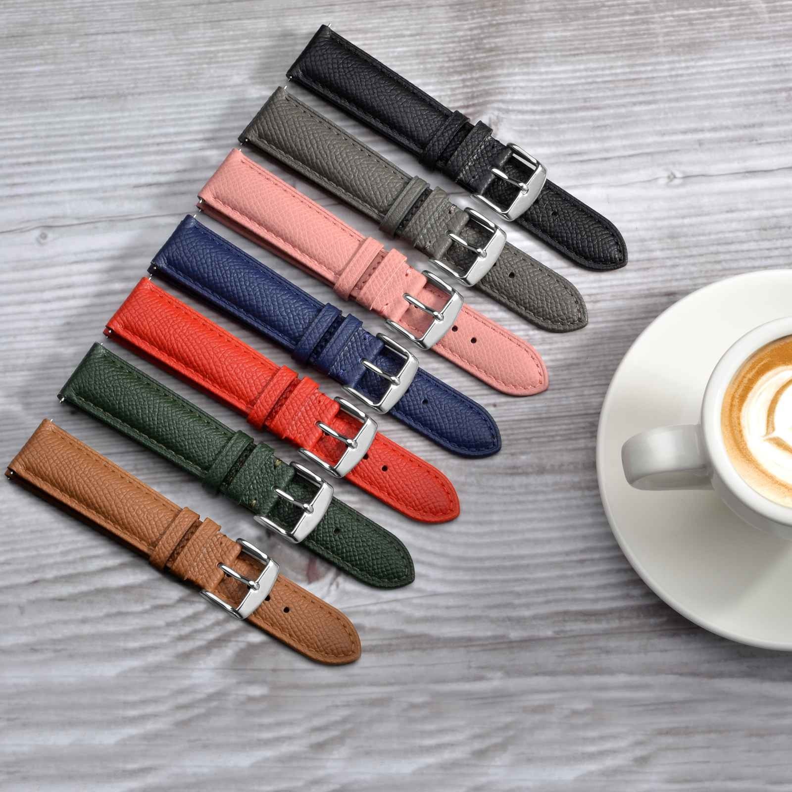 BISONSTRAP Vintage Leather Watch Strap 18mm 20mm 22mm Quick Release Watch Band