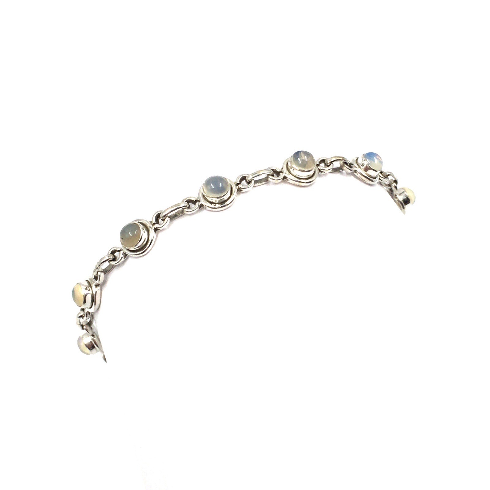 19-21.5cm Bracelet 925 Sterling Silver Opal Tennis Bracelet 4.9c Jewelry Multicolor