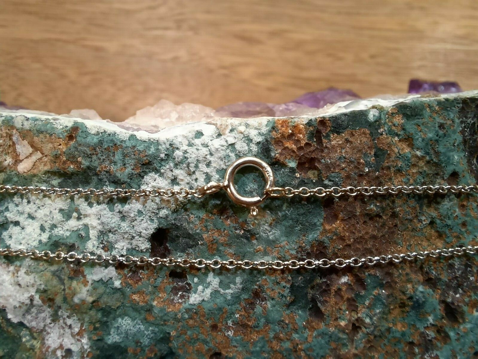 12.5″ 14K White Gold 1.0mm Child’s Rolo Chain Necklace – 0.817 grams