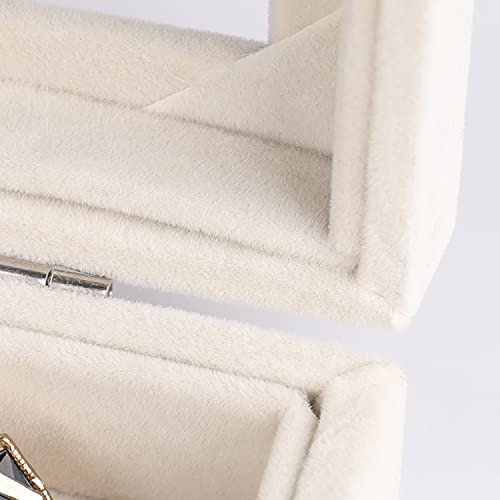 Jewelry Organizer Tray with Clear Lid – Velvet Drawer Insert 12 Grid Beige