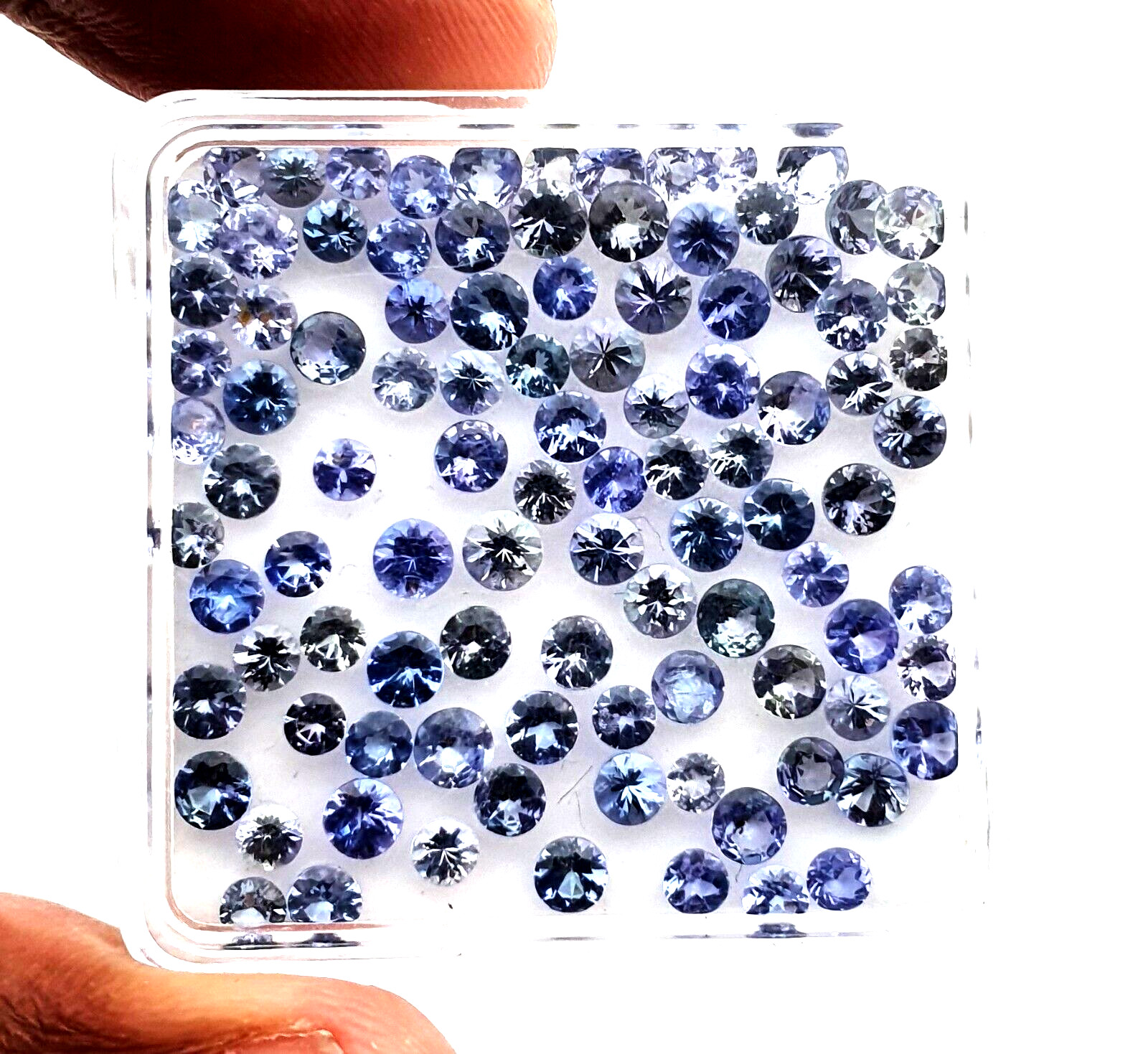 Natural Tanzanite Round Cut Loose Gemstone Lot 60 Pcs 2.50-3 MM 7 CT