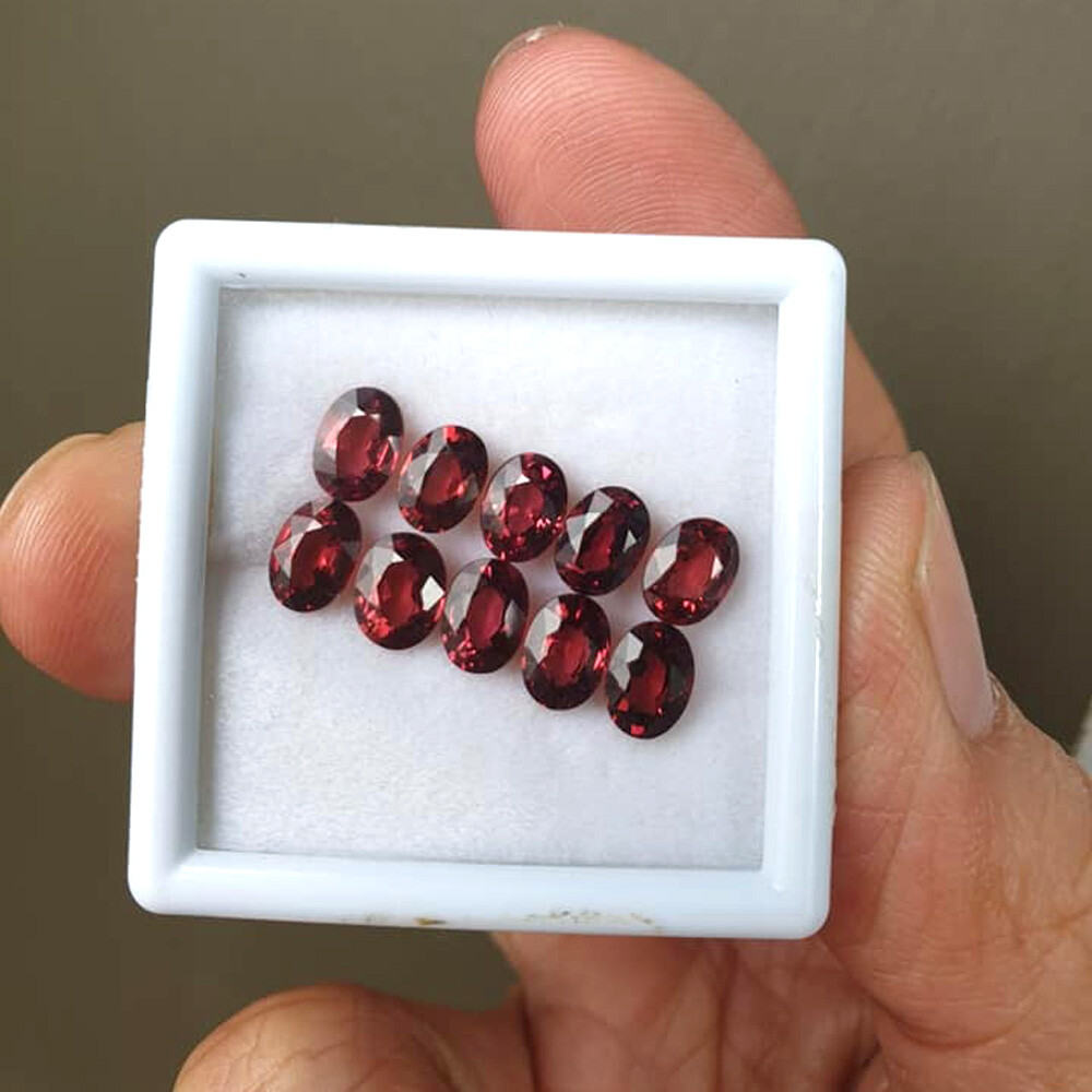 2PCS Oval 7x5mm Ravishing Color! NATURAL AAA PURPLE PINK RHODOLITE GARNET