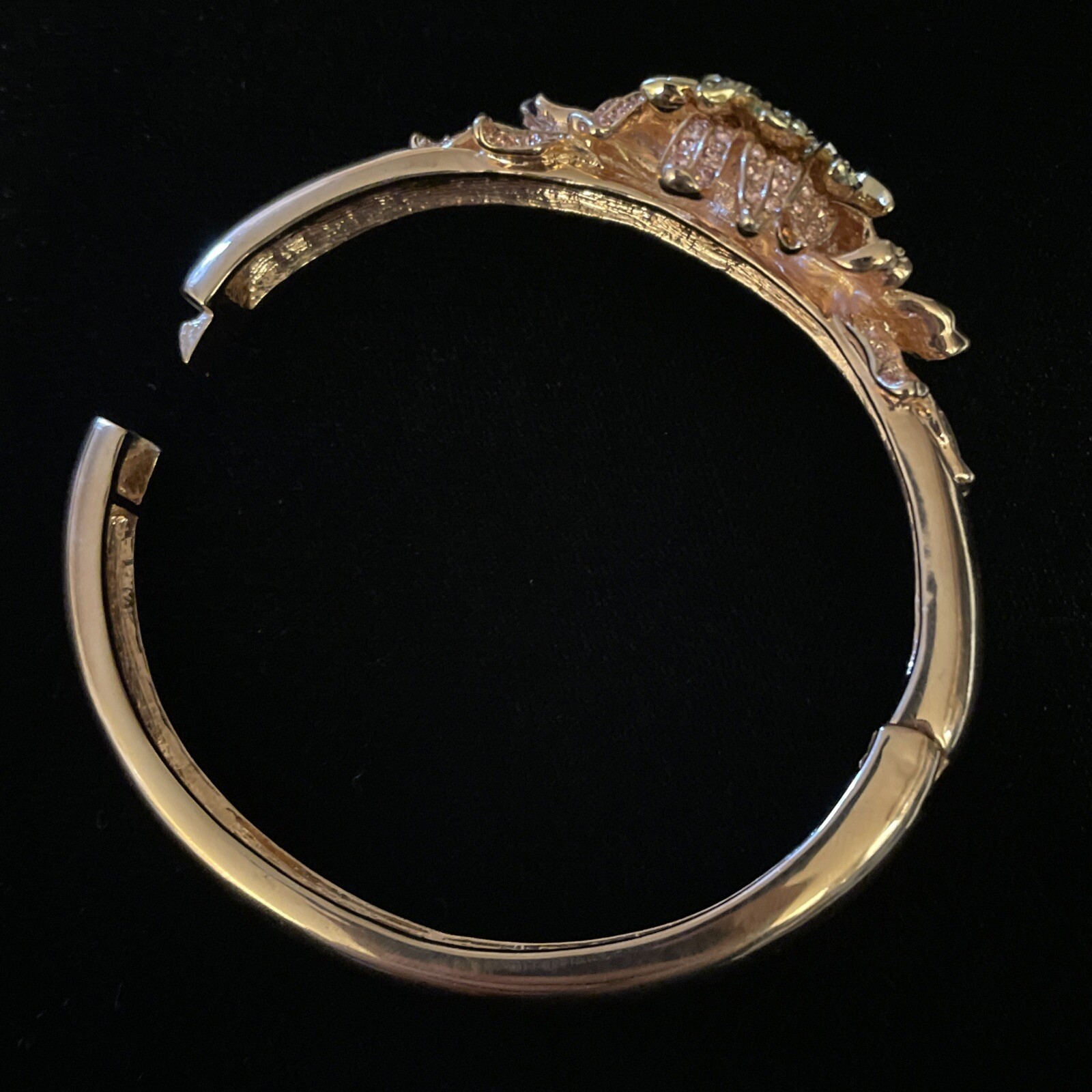 Nolan Miller Parc de Bagatelle Rose Gold Rhinestone Flower Bracelet