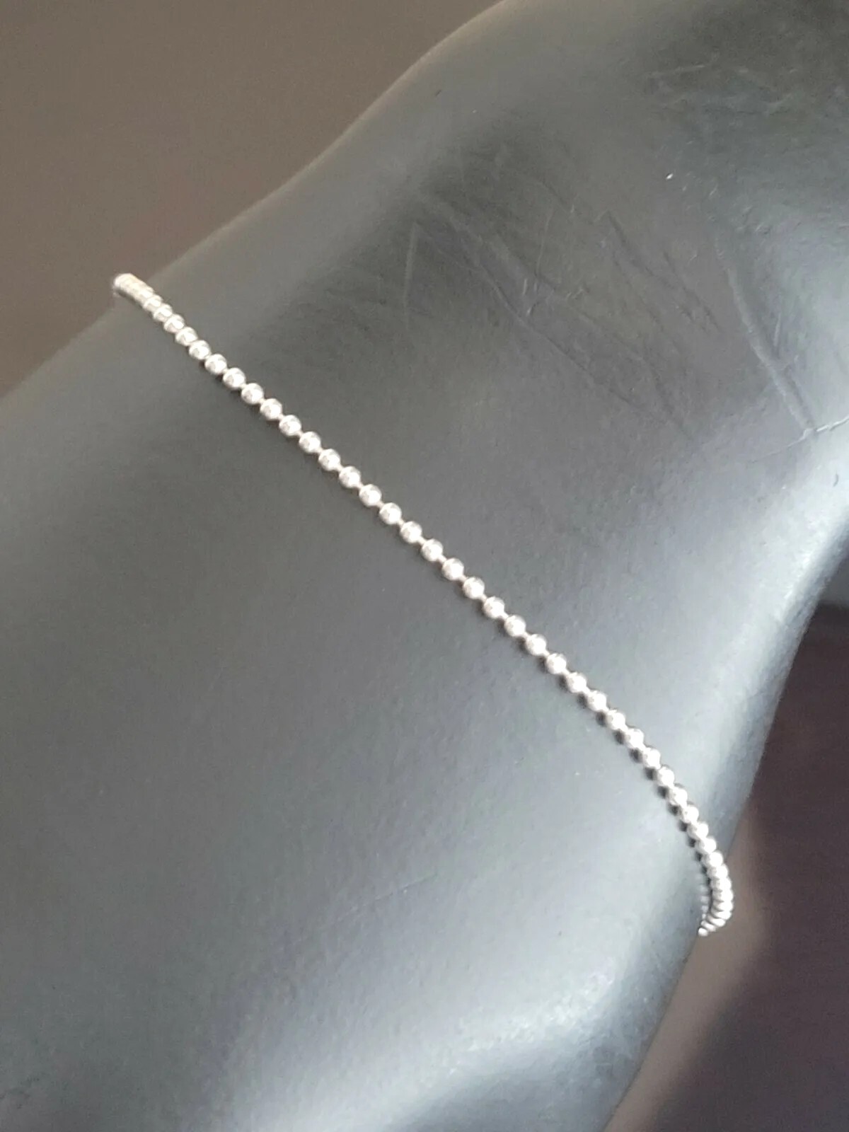 Erick’s Sterling Silver Beaded Link Bracelet 7.2 in. long Taxco.925