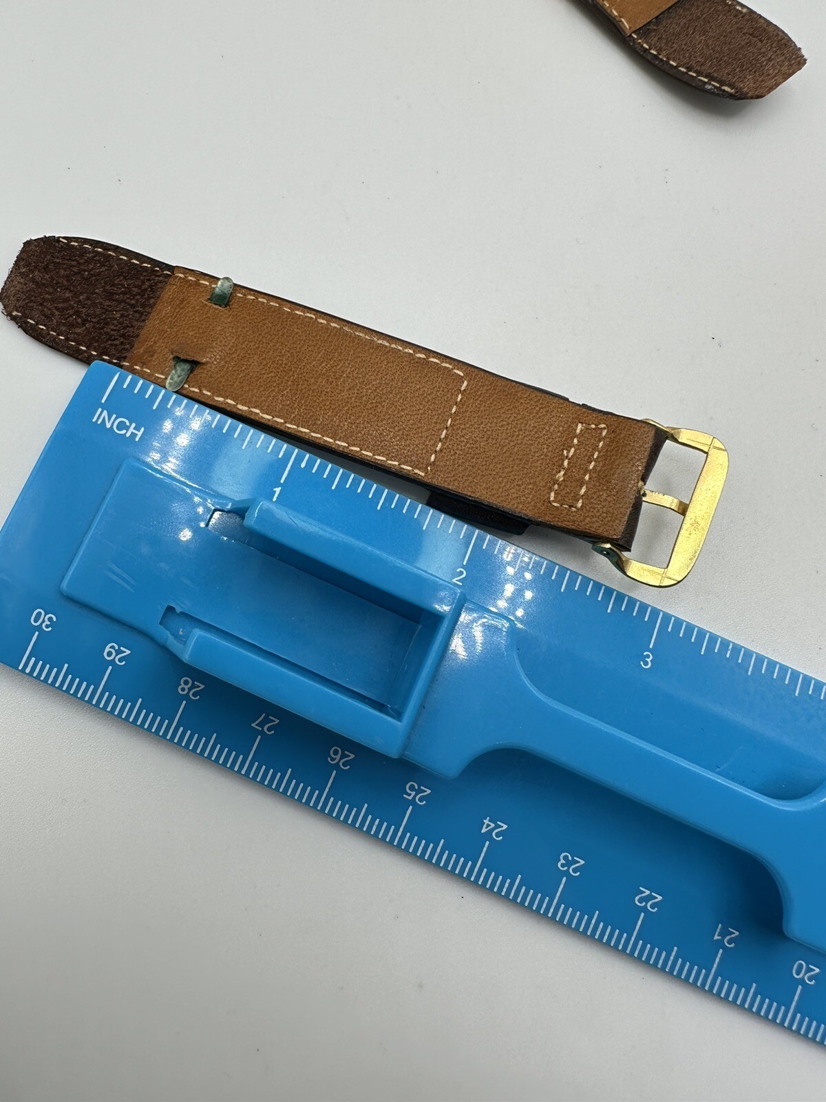 Genuine Calf Skin 11/16” 18mm Vintage New Old Stock Brown Leather Watch Band