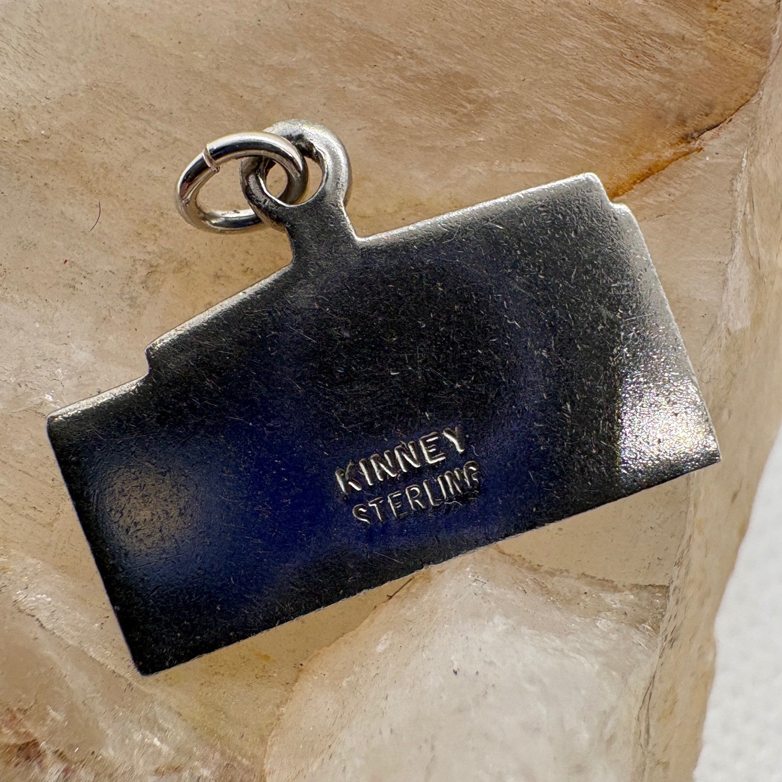 Vintage Kinney Sterling Silver Kirkwood High School Enamel Charm Pendant 2.39g
