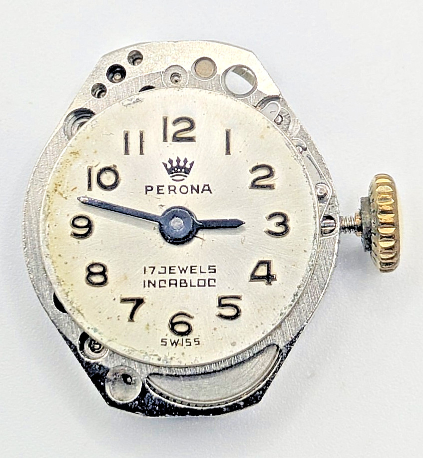 FHF ST 69-21 Perona Manual Wind Watch Movement 17 Jewels Photos/Video 18.3mm