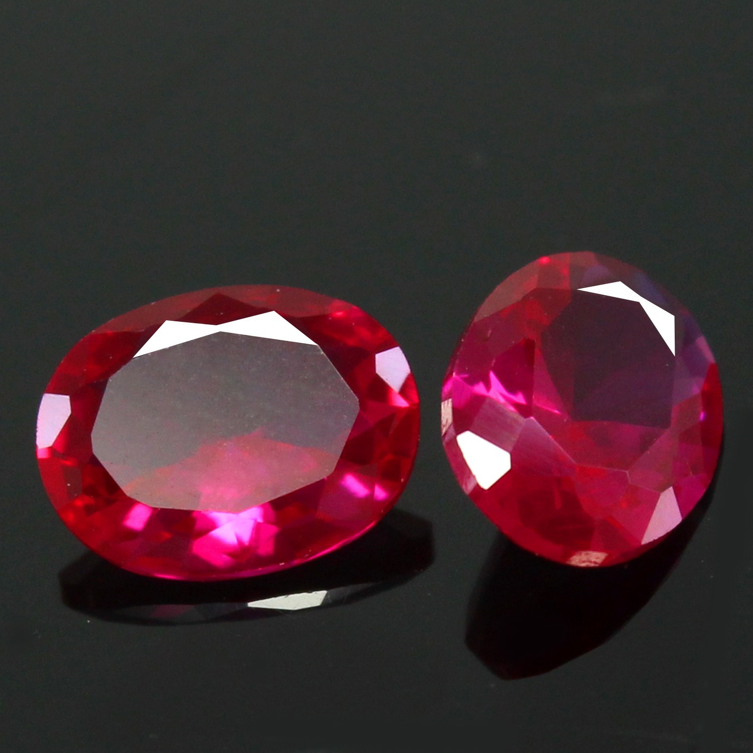 Natural Certified Mogok Pigeon Blood Red Ruby 5×4 MM Oval Pair Unheated Gemstone