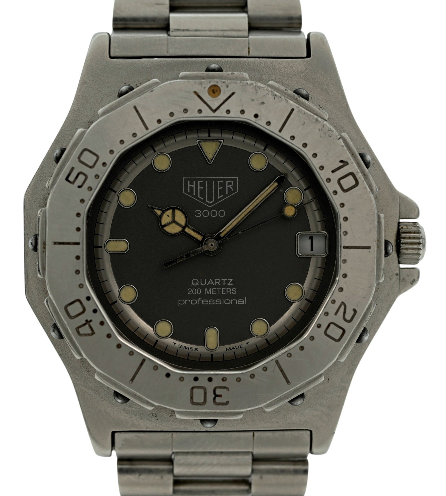 Heuer (Pre-Tag) 38mm Men’s 3000 Series 1980’s Swiss Quartz Watch! Ref: 932.206!