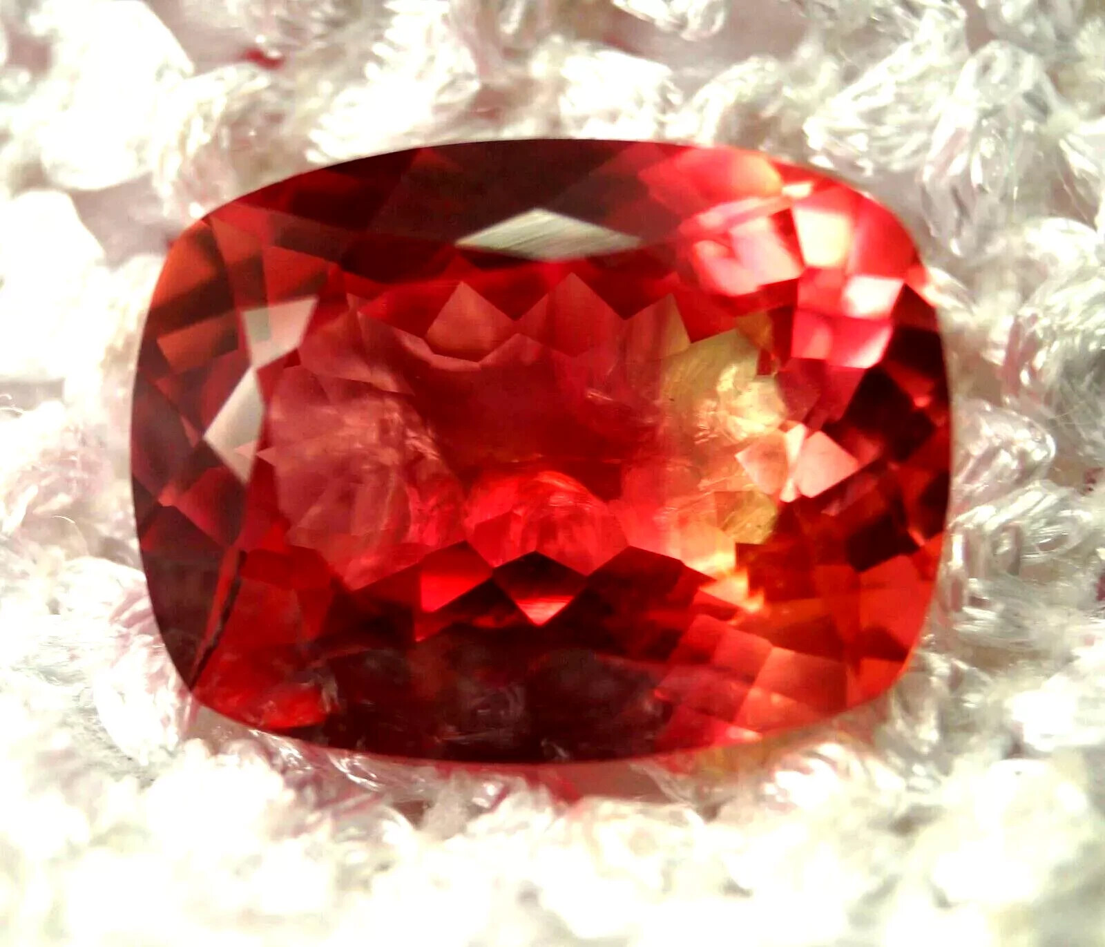VVS Bi-Color Pitambari Sapphire Cushion Cut 39-41 Ct Natural Certified Gemstone