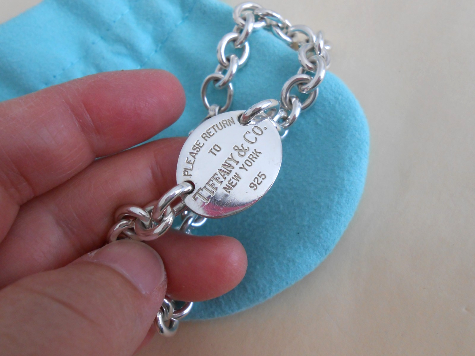 Tiffany & Co. Return to Tiffany Oval Tag Bracelet 8.25”