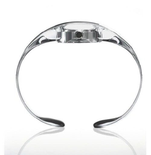 ISSEY MIYAKE SILAW001 Clear Bangle “O” Designed by Tokujin Yoshioka Quartz Watch