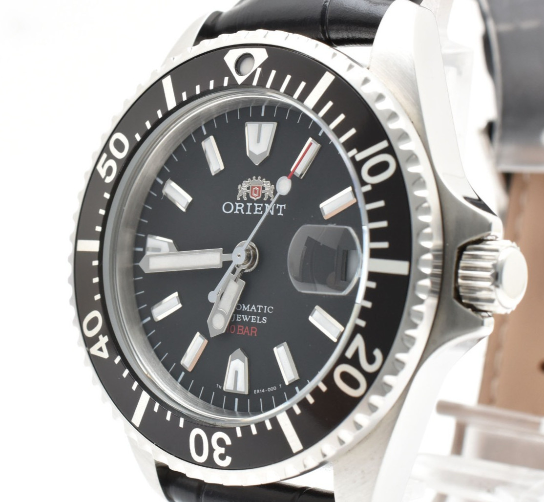 ORIENT King Master ER14-C0 Automatic Men’s Black Dial Date Watch MINT Japan