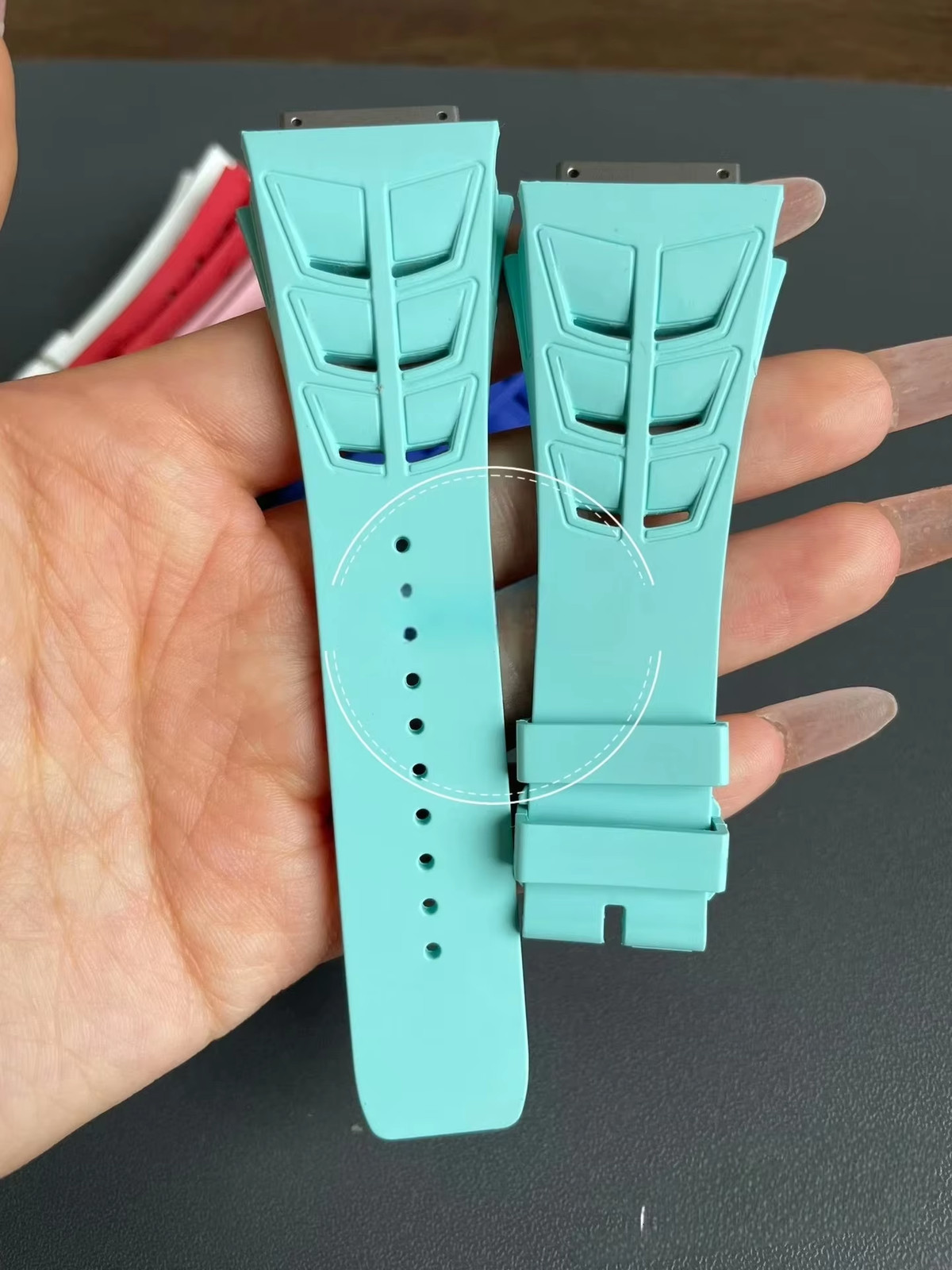 M Size Replacement FKM Fluoro Rubber Watch Band Strap Fits Richard Mille RM11-03
